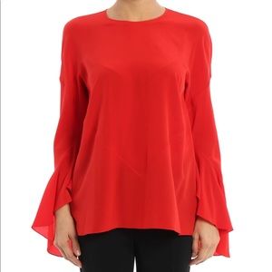 Givenchy Bell Sleeve Silk Blouse